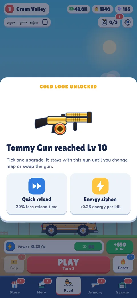 Rolling Siege screenshot: Pick a perk