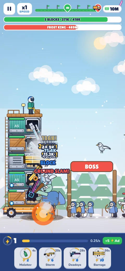 Rolling Siege screenshot: Beat big bosses